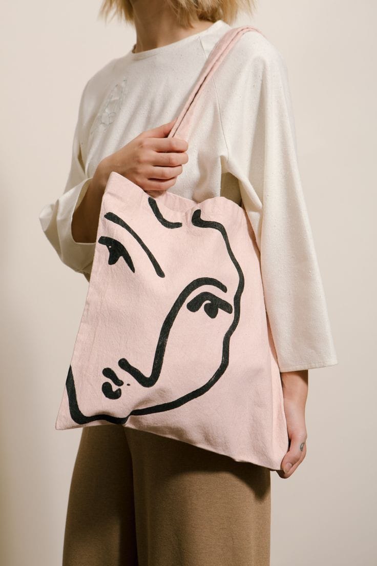 printed cotton tote bag