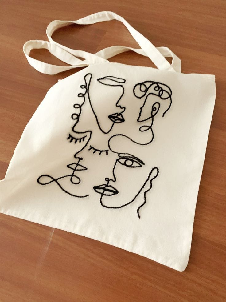 printed ctton tote bag