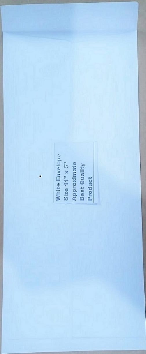 White Envelope Size 11" x 5" -100 gsm  [Price for One Pkt of 100 pc]