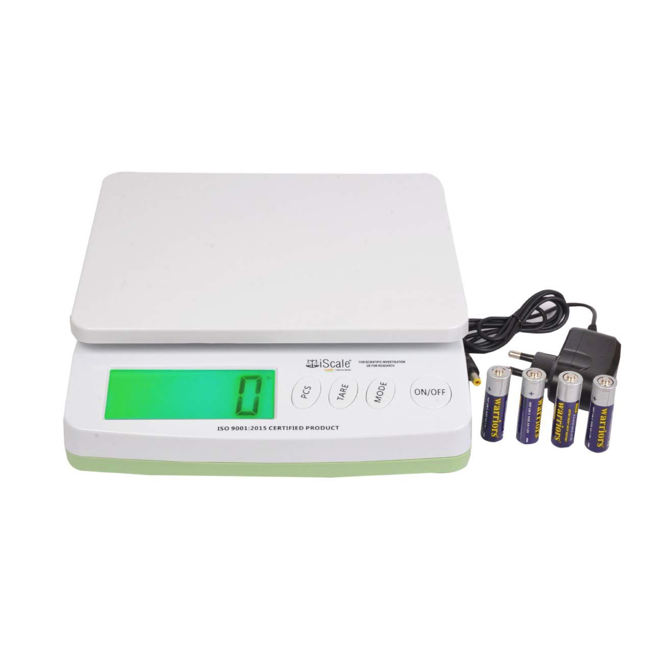 iScale 30 Kg Digital Kitchen & Multipurpose Weighing Machine medium pan size 23.5 x 19.5 cm With Direct power adapter