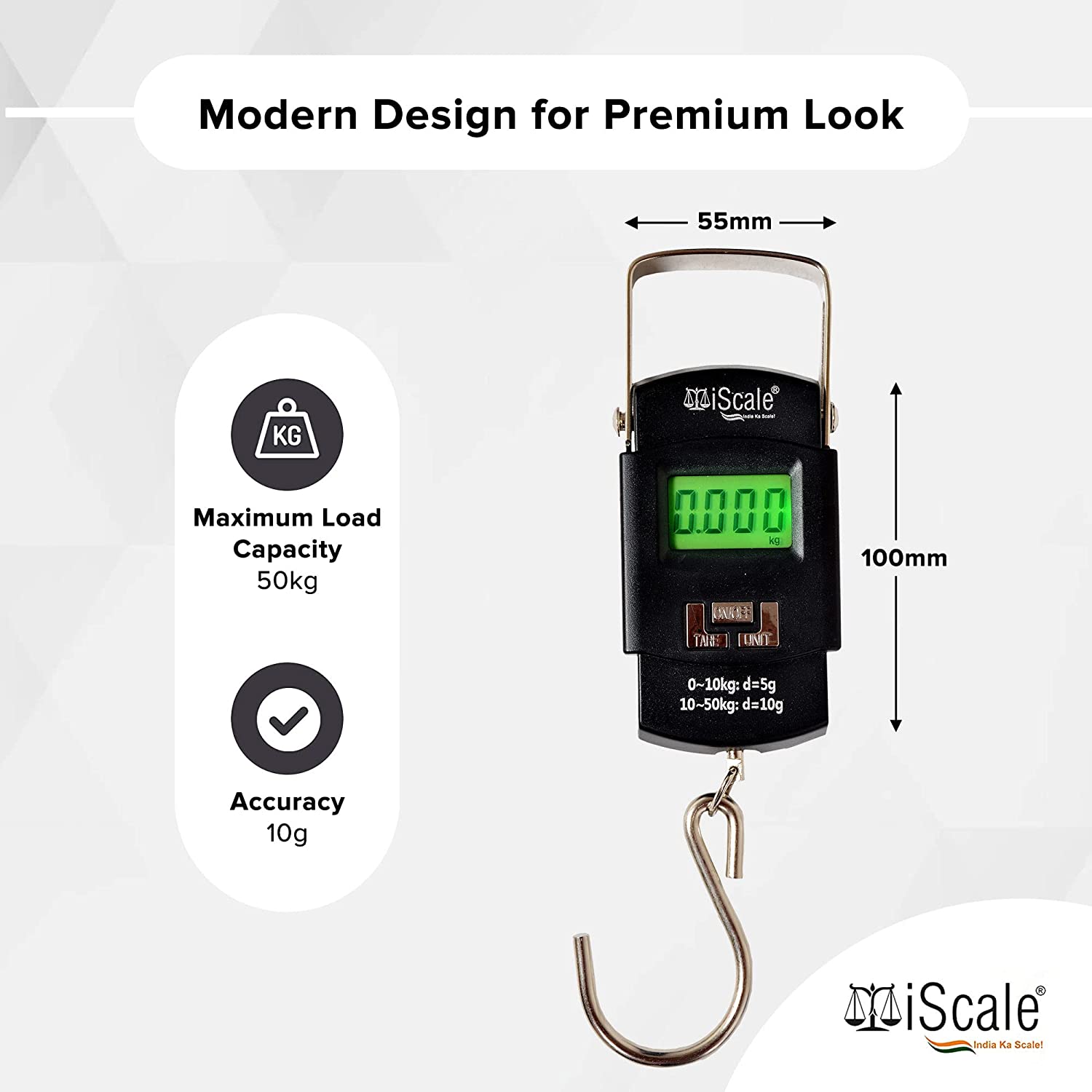iScale Handy 50kg x 10g Digital Portable Hanging Weighing Scale