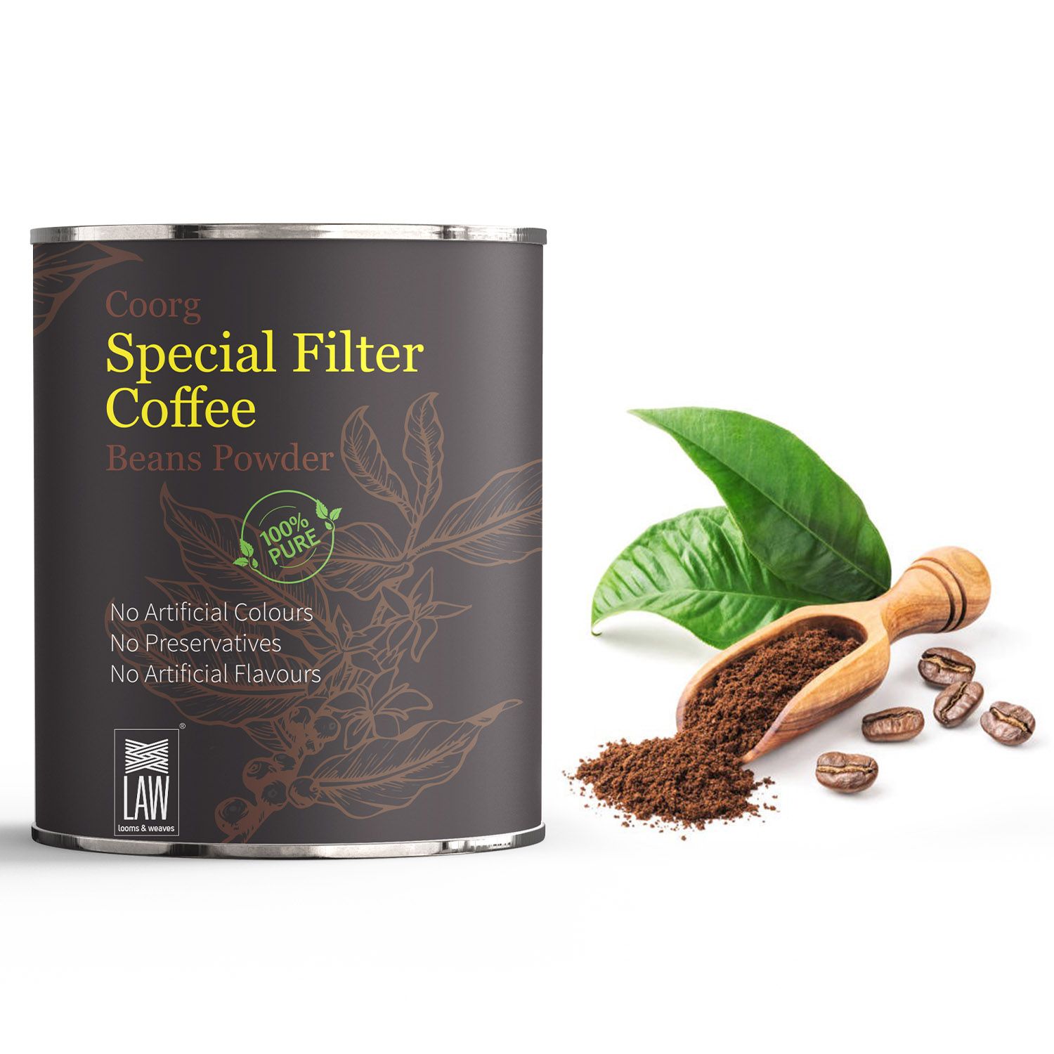 Freshly Ground Special Coorg Filter Coffee Powder (Organically Grown, Single Origin, Farm Direct produce, Medium Dark Roast & Medium Ground) – 200 gm