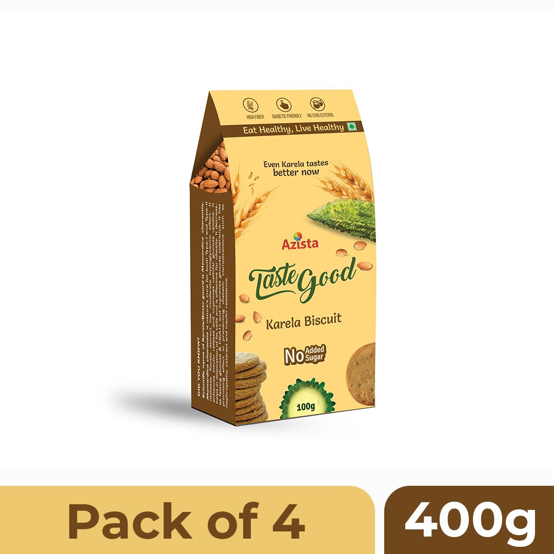 Taste Good Karela Sugar Free Biscuits For Diabetes - Pack of 4