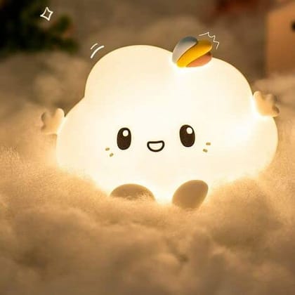 Savvy Bucket || Silicone Cloud Rechargeable LED Cute Night Lamp ||