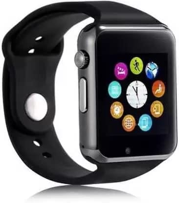 Savvy Bucket || A1 Black SMARTWATCH (Black Strap, Freesize) ||