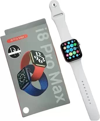 Savvy Bucket || I8 PRO MAX SMARTWATCH I8 (White Strap, Freesize) ||