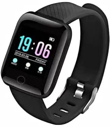 SAVVY BUCKET || ID116 SMARTWATCH (Black Strap) ||