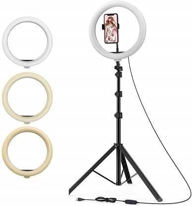 SAVVY BUCKET 10 Inches Big LED Ring Light Compatible with Camera, DSLR, Smartphone, Flash etc for YouTube, Instagram Reels with 7 Feet Long Foldable and Lightweight Tripod Stand Tripod Kit Tripod