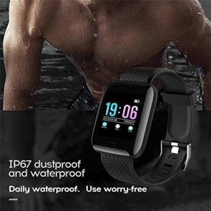 SAVVY BUCKET ID116 Plus Bluetooth Fitness Smart Watch for Men Women and Kids Activity Tracker (Black)