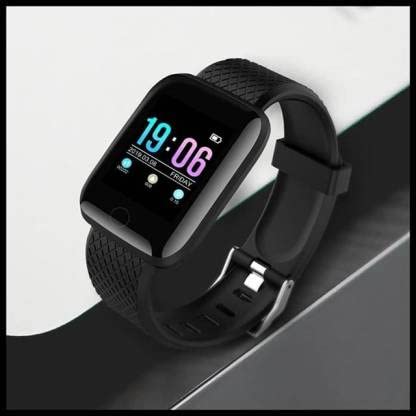 SAVVY BUCKET ID116 Plus Bluetooth Fitness Smart Watch for Men Women and Kids Activity Tracker (Black)