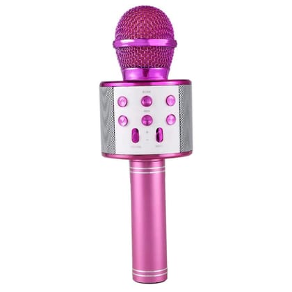 SAVVY BUCKET WS-858 Wireless Handheld Bluetooth Singing Mike, Rechargeable, Recording & 4 in 1 Multi-Function Bluetooth Karaoke Mic with Microphone Speaker for All Smart Phones