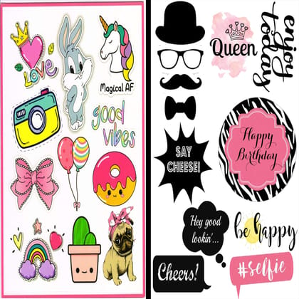 SavvyBucket||Tags Sheets for Birthday Element||300 GSM Multi-Coloured||Pack of 20(20X1(1 Sheets per Design)