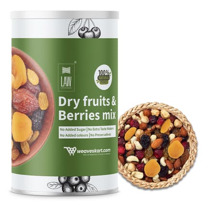 Dry fruits & Berries mix – 250gm | Healthy & Tasty Mix – Pistachios, Raisins, Apricot, Cherry, Blueberry, Almond, Cranberry