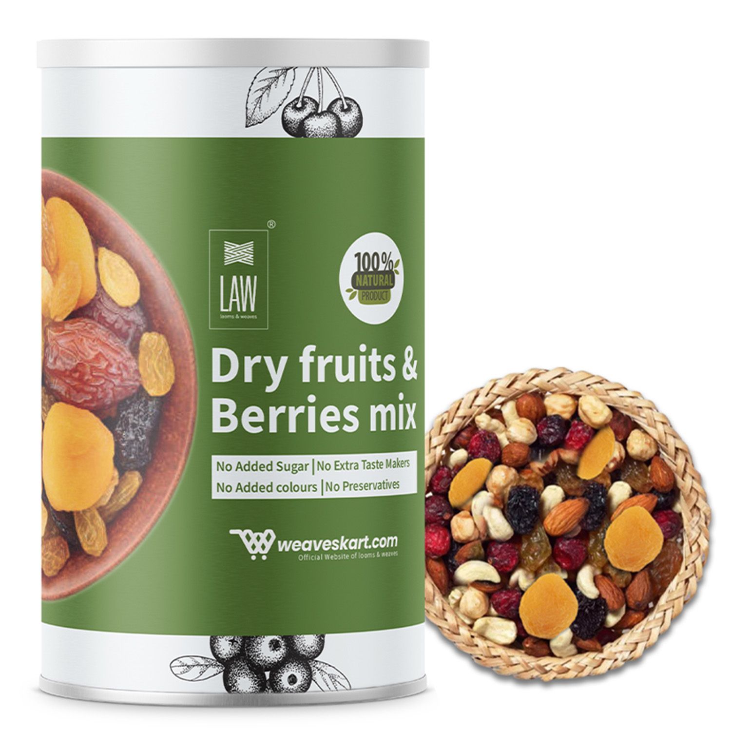 Dry fruits & Berries mix – 250gm | Healthy & Tasty Mix – Pistachios, Raisins, Apricot, Cherry, Blueberry, Almond, Cranberry