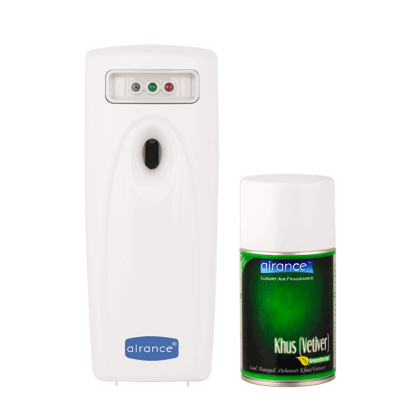 Automatic Room Freshener Dispenser - LED | 2 Years Warranty | Air Freshener Refill - Khus (Vetiver)