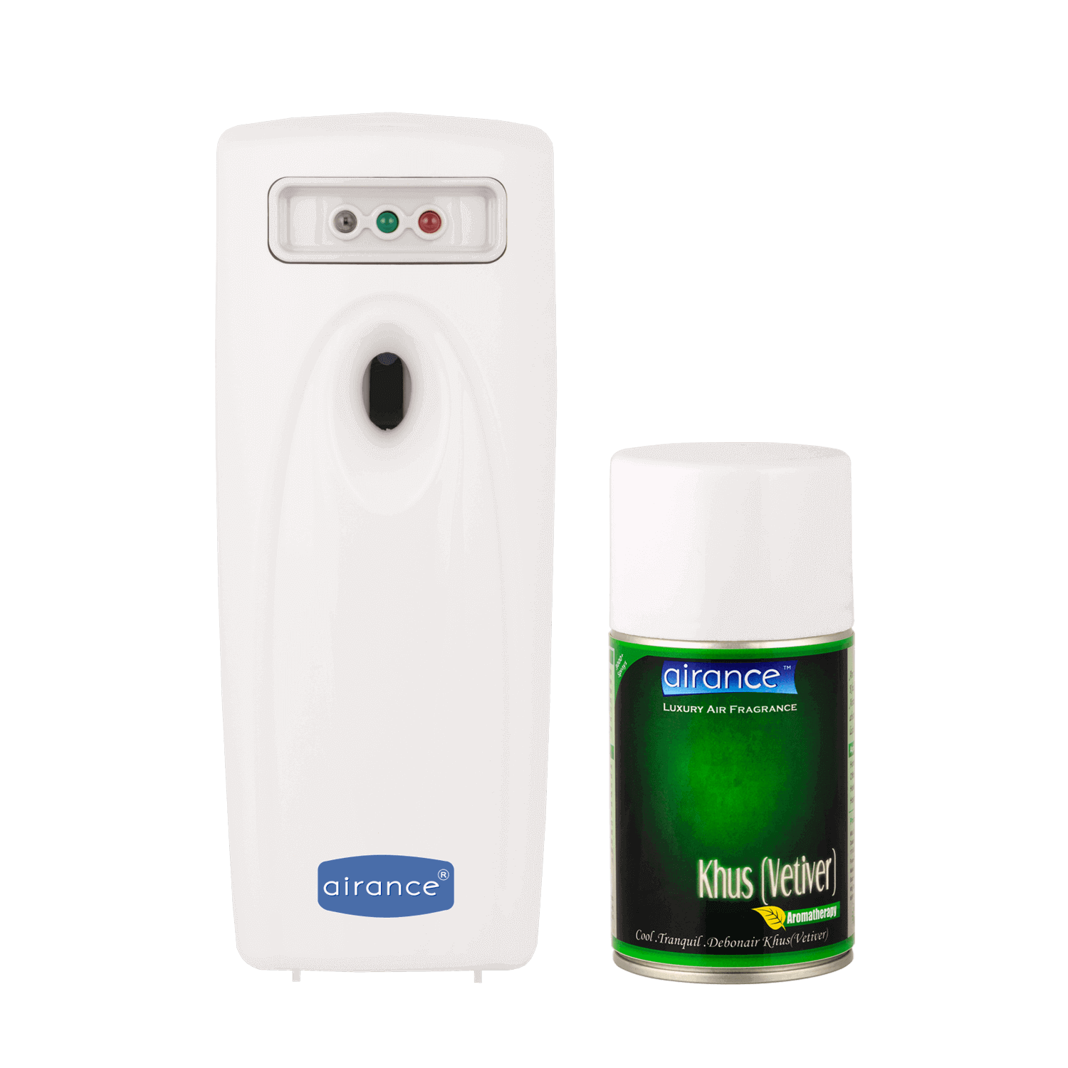 Automatic Room Freshener Dispenser - LED | 2 Years Warranty | Air Freshener Refill - Khus (Vetiver)