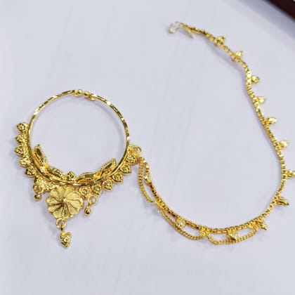 Krsna jewels nath gold plated brass jewellery( no piercing )