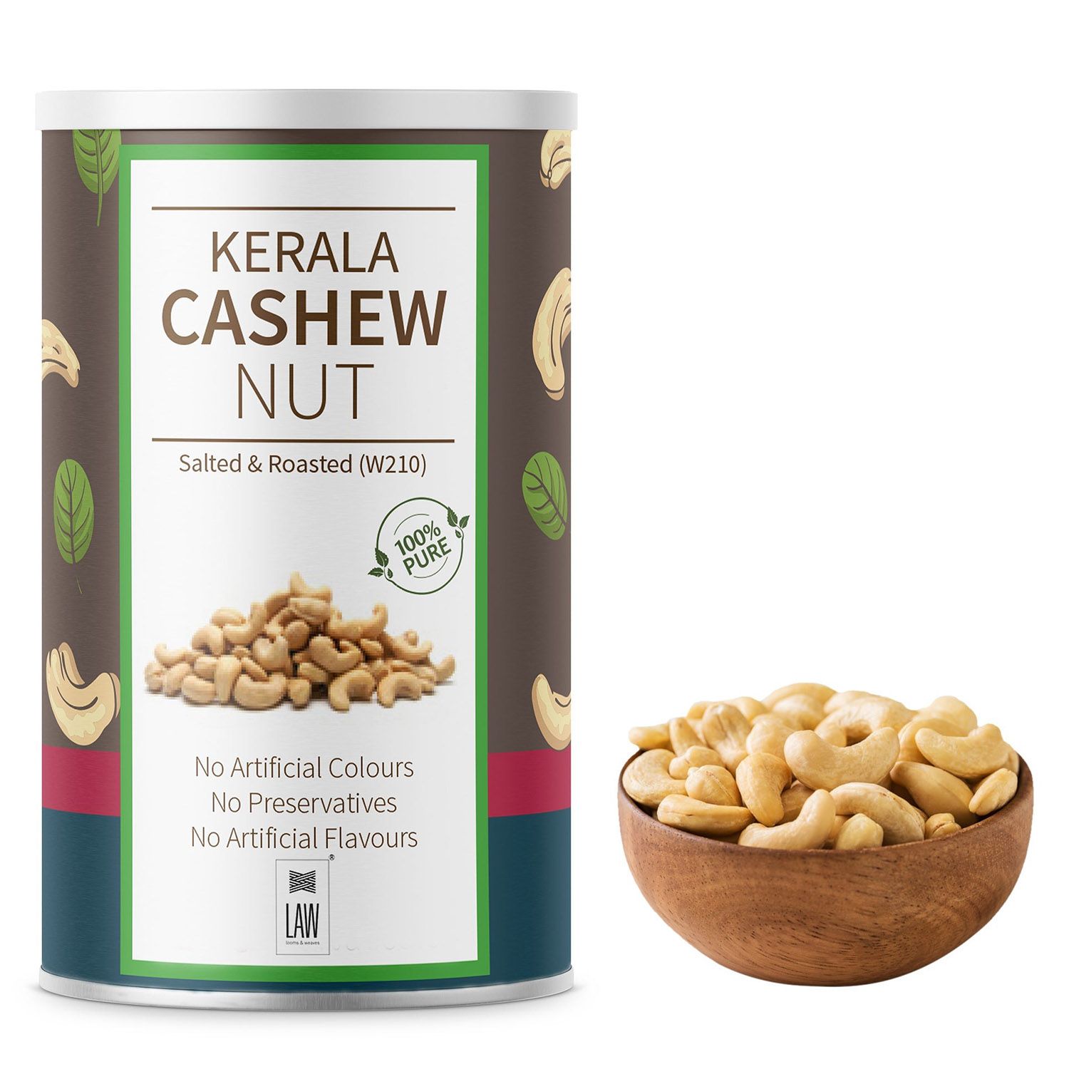 Premium Quality Cashew (W 210) from Kerala – (Salted & Roasted) – 500 gm