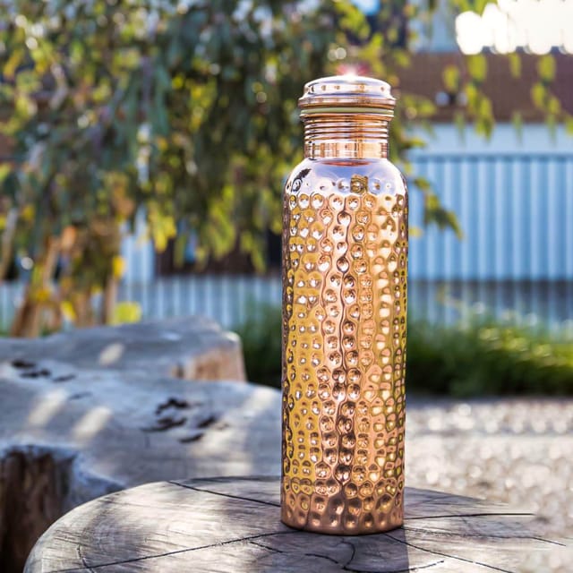 Copper Neem Wood Water Bottle