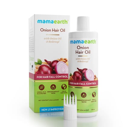 Mamaearth Onion Hair Oil For Hair Growth With Onion & Redensyl For Hair Fall Control - 250Ml