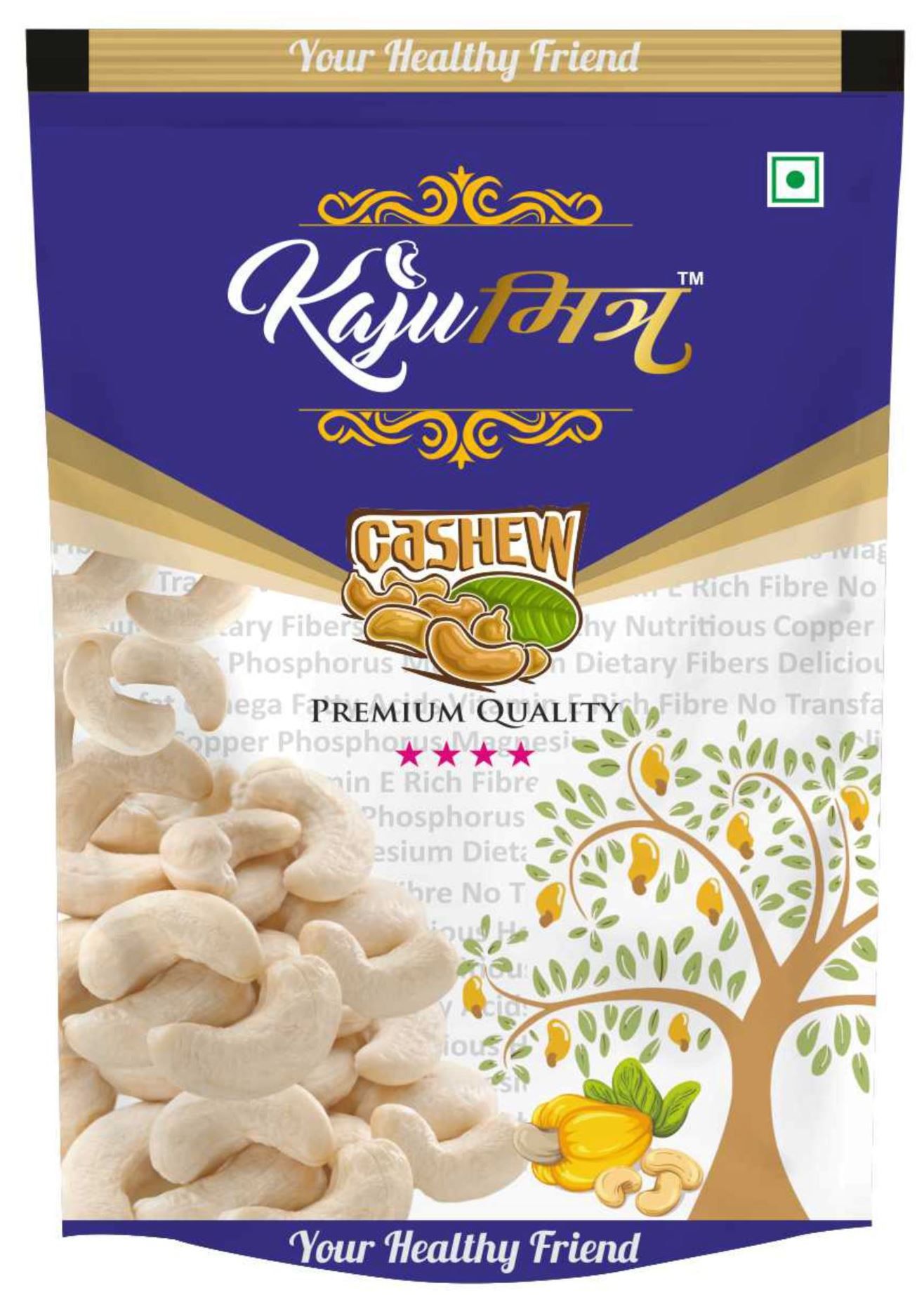 Kajumitra 4 Star Premium Quality Cashew (Grade: W240) 200G