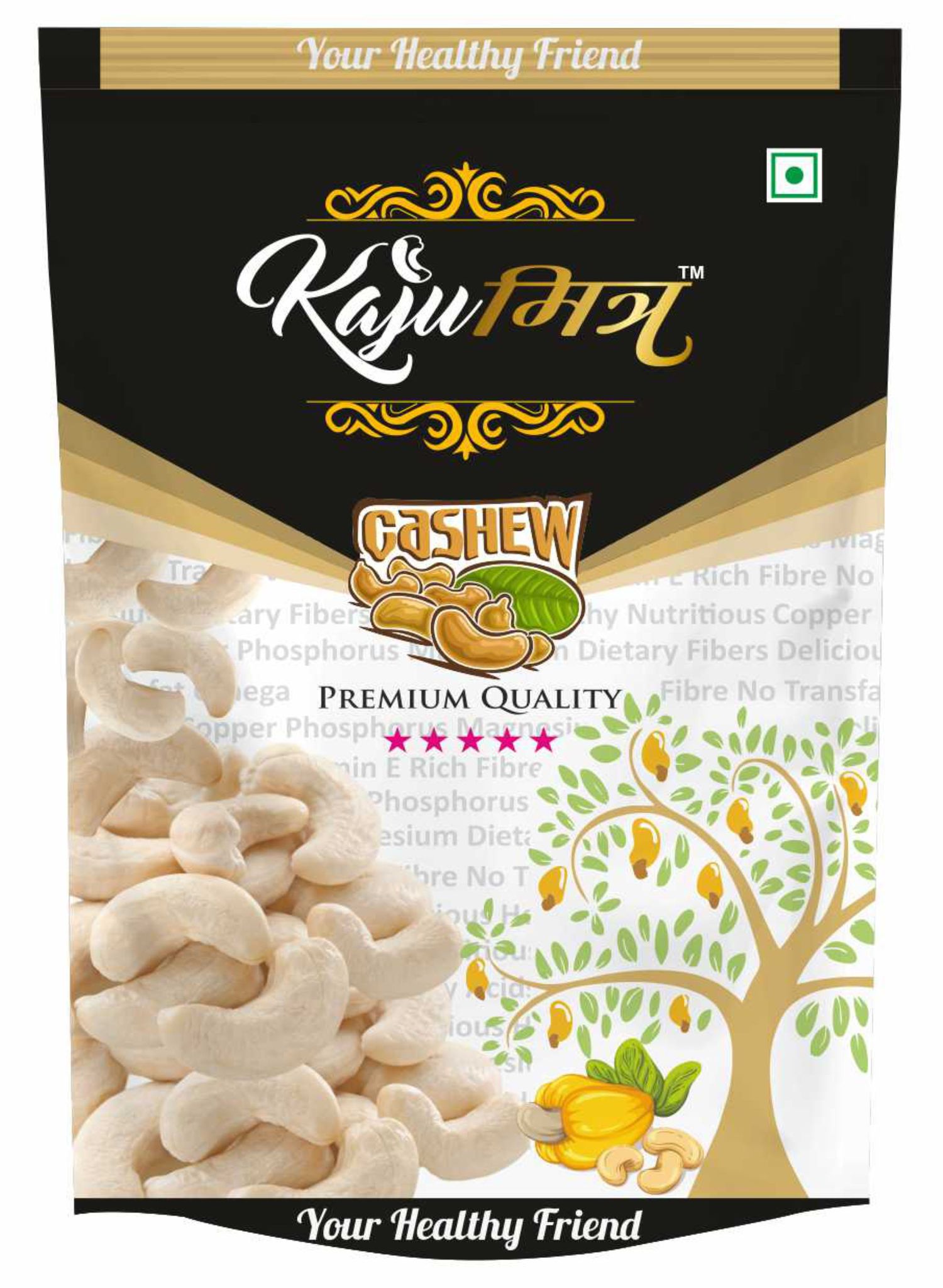 Kajumitra 5 Star Premium Quality Cashew (Grade: W225) 200G