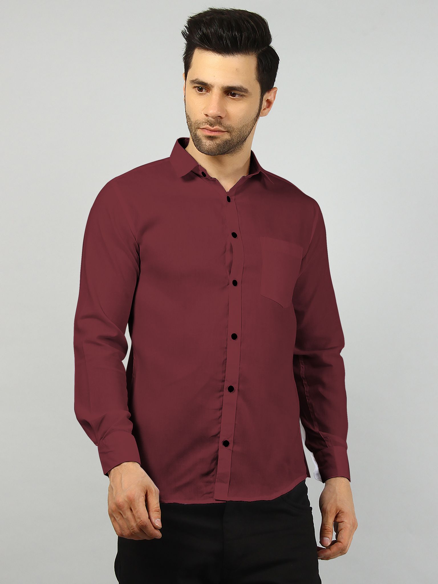 Casual Shirt for Men Full sleeves Maroon