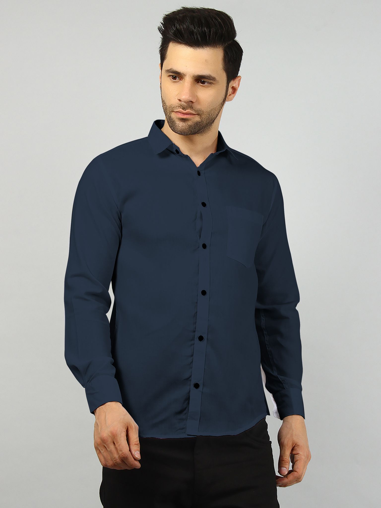 Casual Shirt for Men Navy Blue