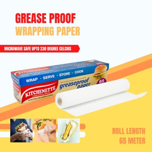 Multi purpose food wrap paper,/Roti Wrap paper/Wrapping roll Paper,  parchment paper, Butter paper, 20 meter