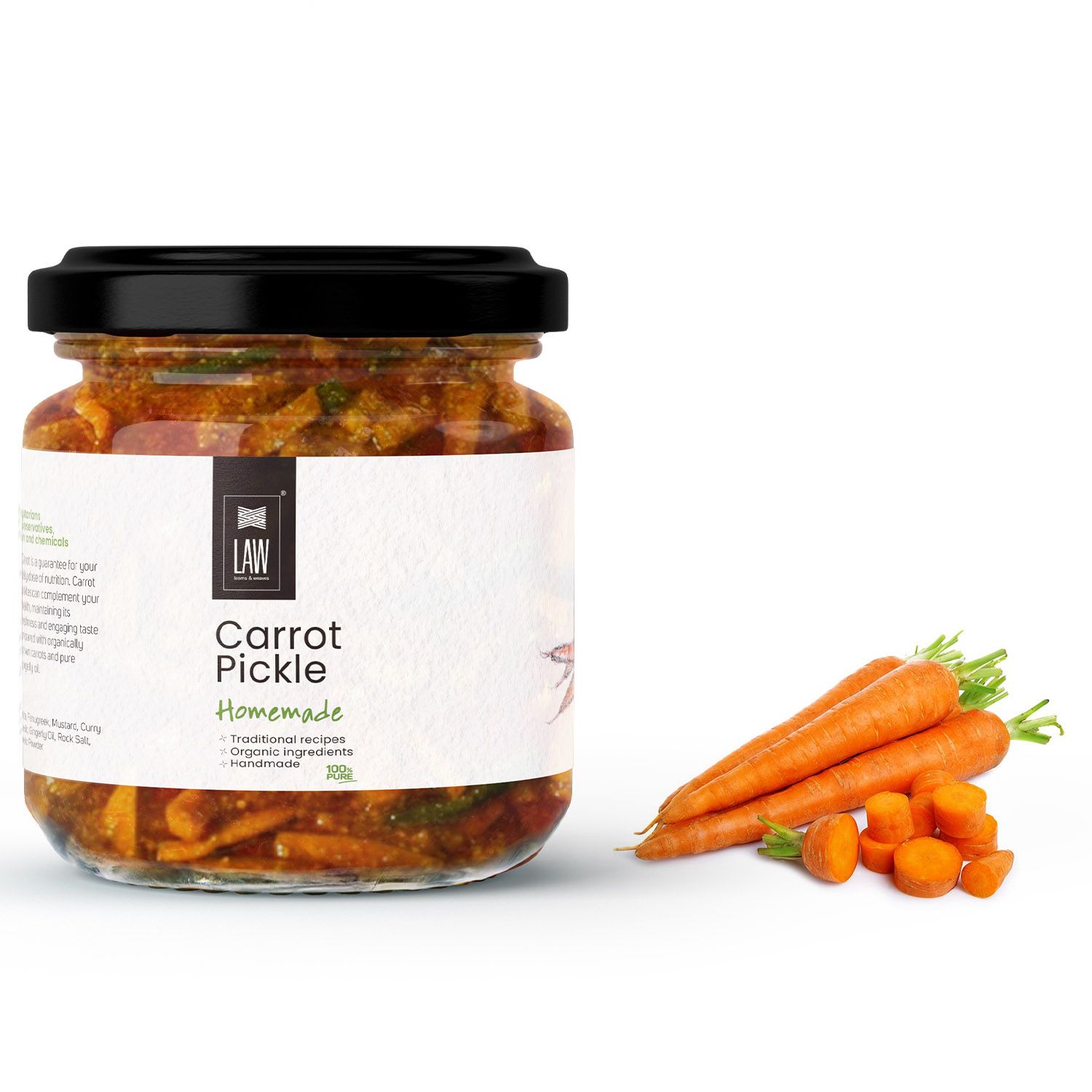 Homemade Carrot Pickle -Handmade/Preservative free/Grandma’s Secret Recipe/Kerala Style