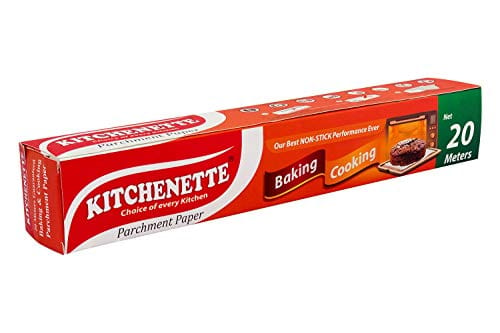 Kitchenette Baking and Cooking Paper | Parchment Paper - 20 Meters X 11 inch | Food Grade | Non Stick Paper | Fat Free Cooking | Coreless Roll | Microwave Paper