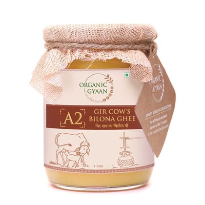 Organic Gyaan A2 Gir Cow's Bilona Ghee 1000ml