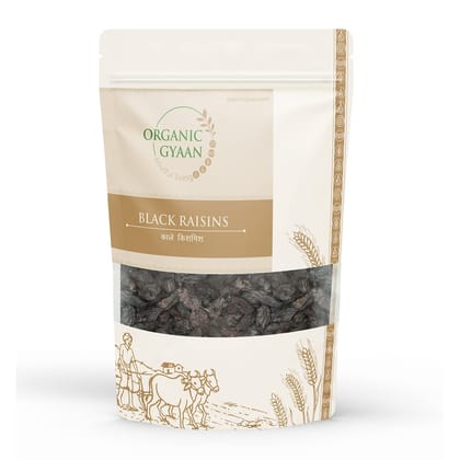 Organic Gyaan Natural Black Raisin/ Black Kishmish 250g