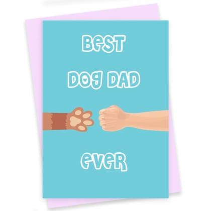 Rack Jack Father's Day Funny Greeting Card - Best Dog Dad Ever
