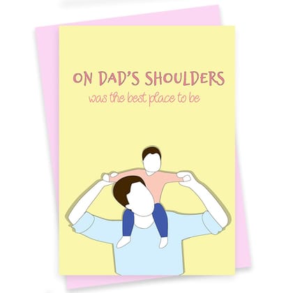 Rack Jack Father's Day Funny Greeting Card - On Dad's Shoulders