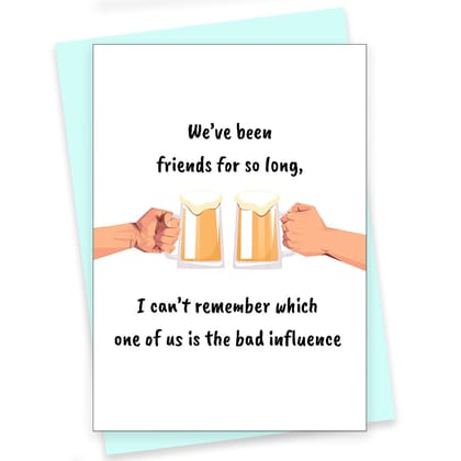 Rack Jack friendship's day funny greeting card - bad influence