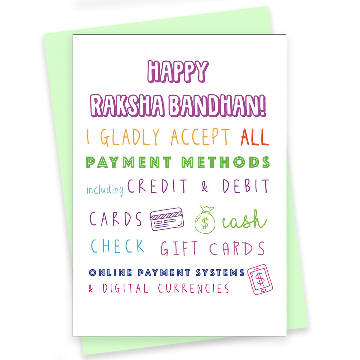 Rack Jack Rakshabandhan Funny Greeting Card - Accept All Payment Methods