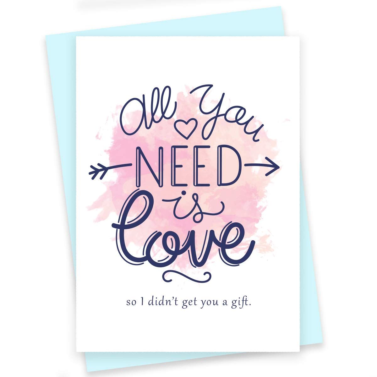 Rack Jack funny greeting card - all you need is love