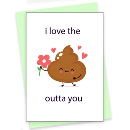 Rack Jack greeting cards - i love the poop outta you