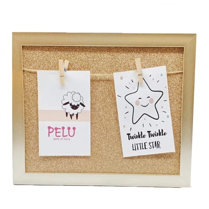 Rack Jack Wall Frame with Wooden Clips - Glitter -Gold