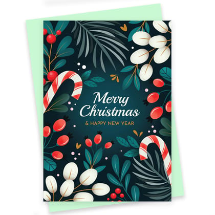 Rack Jack Funny Christmas Xmas Greeting Card for Secret Santa Gifts New Year Friends Family Colleagues with Pastel Envelope - Merry Christmas - Green