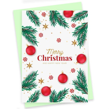 Rack Jack Funny Christmas Xmas Greeting Card for Secret Santa Gifts New Year Friends Family Colleagues with Pastel Envelope - Merry Christmas - Red & Green