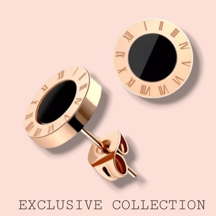 Roman Black Clover Studs