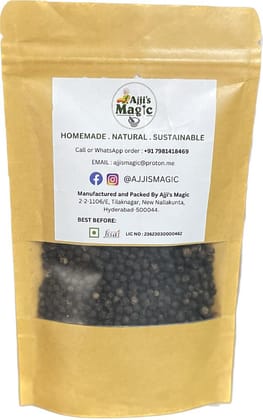 Ajji's Magic 100% Natural Black Pepper/ Kali MIrch/ Nalla Miriyalu Bold