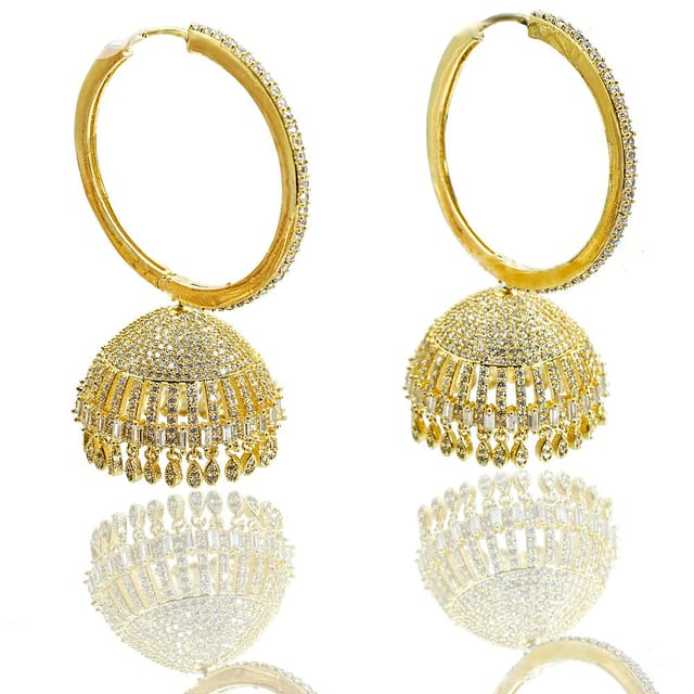 Buy Latest Gold Plated Big Jhumka Hoop Earrings for Women