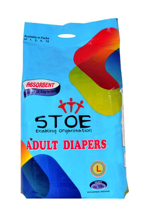 stoe Adult Diapers (Large) - 10 Pcs