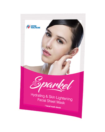 Sparkel Hydrating Facial Sheet Mask | Hydration & Skin Moisturizing Solution | Aloe Vera & Olive Leaf Extracts| Ideal for All skin Types | Pack of 3