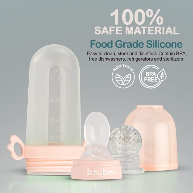 Baybee Silicone Baby Spoon Set for Baby Feeding, Non Toxic BPA