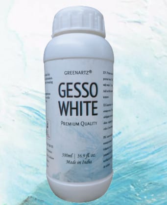 GREENARTZ Gesso White Universal Primer 500ml for canvas , wood , glass, all surface