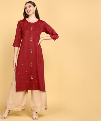 Designer Zardosi Hand Work Embroidery Kurti